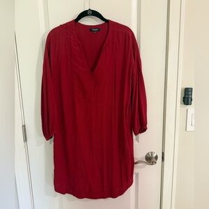 Madewell Deep Red Women's Tunic Dress